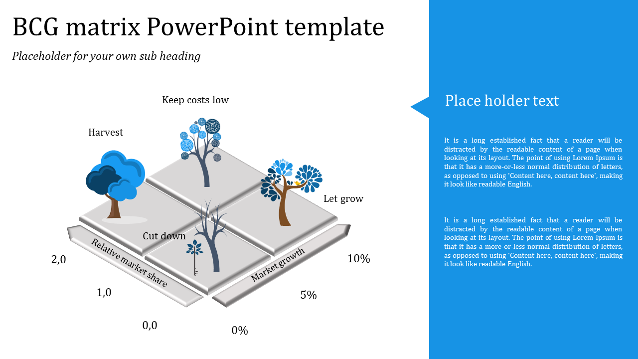 BCG matrix PowerPoint template-style 1